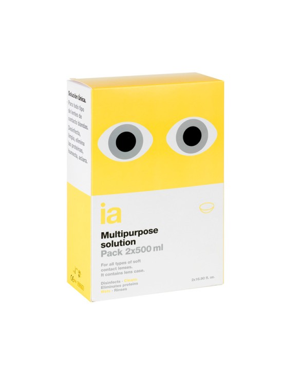 Interapothek Solución Única 2 x 500 ml | Cuidado de lentes de contacto