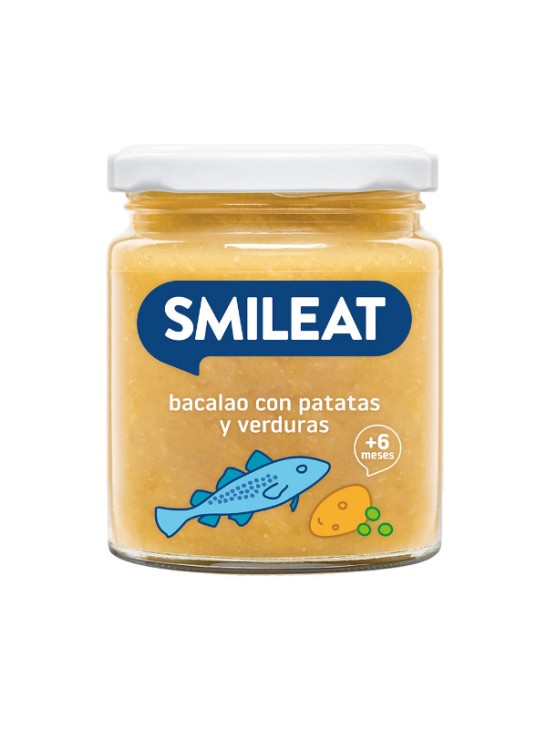 Smileat Bacalao con Patatas y Verduras | Tarro 230 g