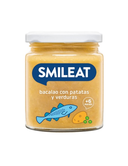 Smileat Bacalao con Patatas y Verduras | Tarro 230 g