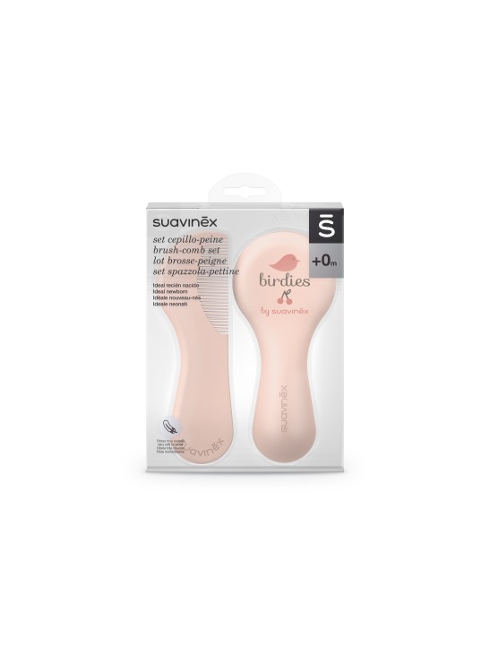 CEPILLO Y PEINE INFANTIL SOFT SUAVINEX ROSA DECORADO (1)
