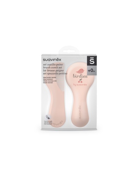 CEPILLO Y PEINE INFANTIL SOFT SUAVINEX ROSA DECORADO (1)