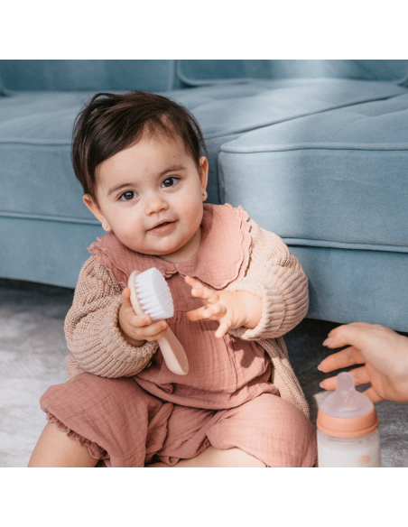 CEPILLO Y PEINE INFANTIL SOFT SUAVINEX ROSA DECORADO (2)