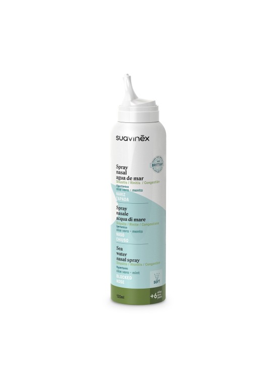 Suavinex Spray Nasal Agua de Mar Nariz Tapada +6 años – 120 ml