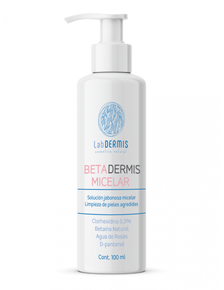 Betadermis solución micelar 100 ml envase limpiador facial desmaquillante suave