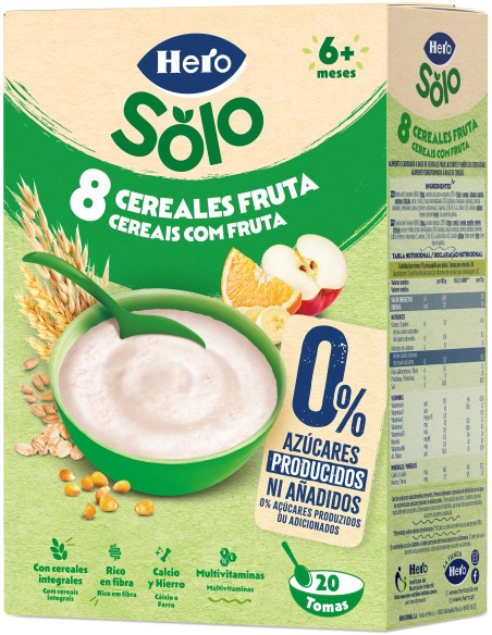 Hero Baby 8 Cereales con Fruta 340 g