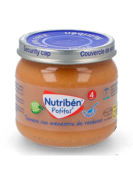 Nutribén Potitos Menestra de Verduras con Ternera 2x120 g