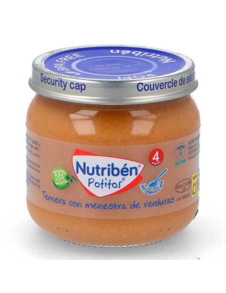 Nutribén Potitos Menestra de Verduras con Ternera 2x120 g
