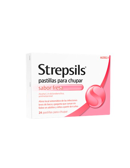 Strepsils pastillas para chupar sabor fresa