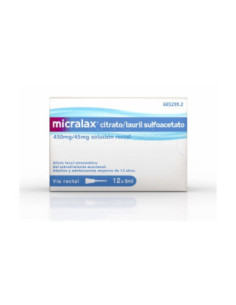 Micralax citrato/lauril sulfoacetato 450 mg/45 mg solucion rectal 12 enemas