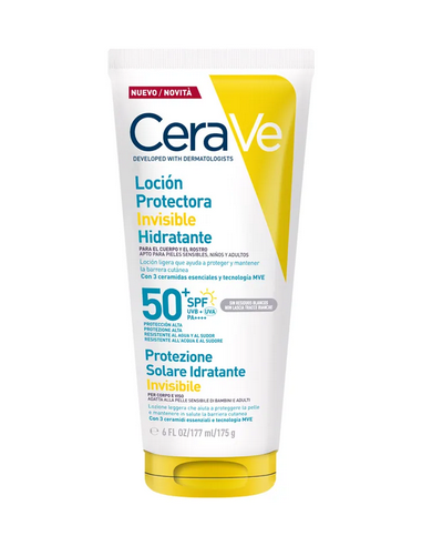 CERAVE LOCION PROTECTORA INVISIBLE HIDRATANTE SPF50 177ML