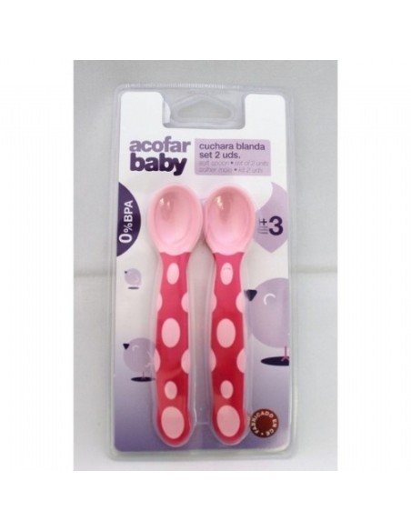 Acofarbaby cuchara blanda color rosa 2uds (1)