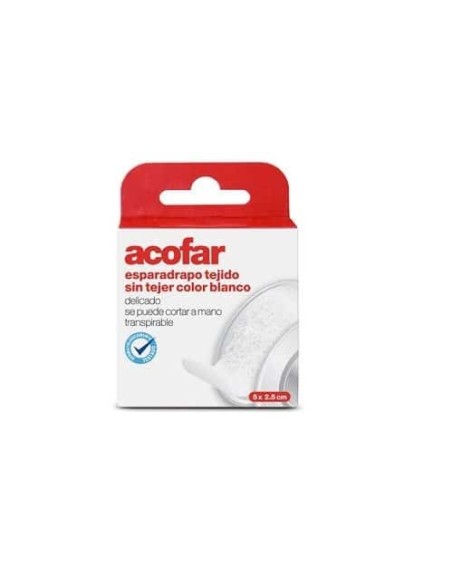 Acofar Esparadrapo Tejido Blanco 5x2,5cm